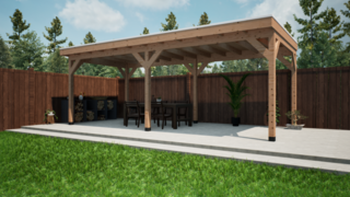 Douglas overkapping, 302 x 735 cm Verando, Pure